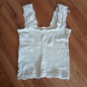 Cream Textured Free People Top
